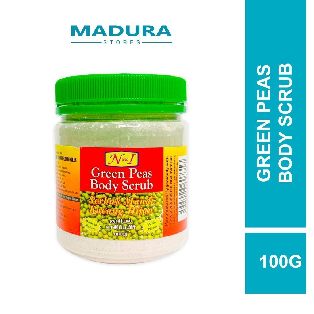 N and I Green Peas Body Scrub 100g (Scrub Badan)