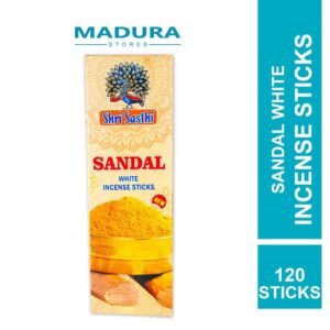 Shri Sasthi Sandal White Incense Sticks 120 Sticks