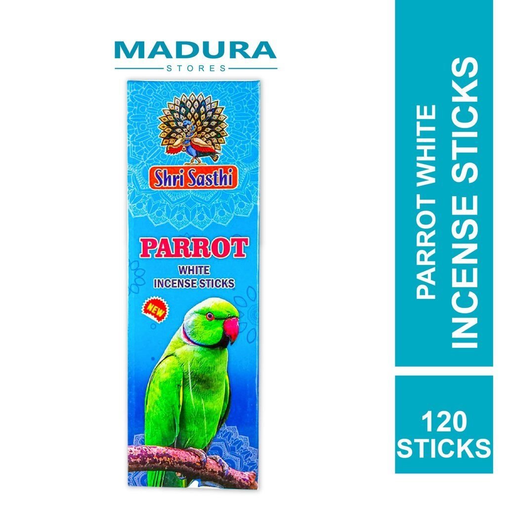 Shri Sasthi Parrot White Incense Sticks 120 Sticks
