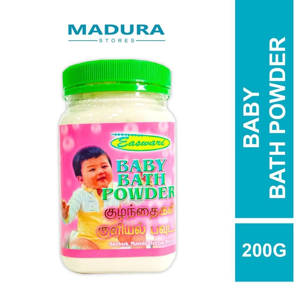 Easwari Baby Bath Powder 200g (Serbuk Mandi Herba Bayi)