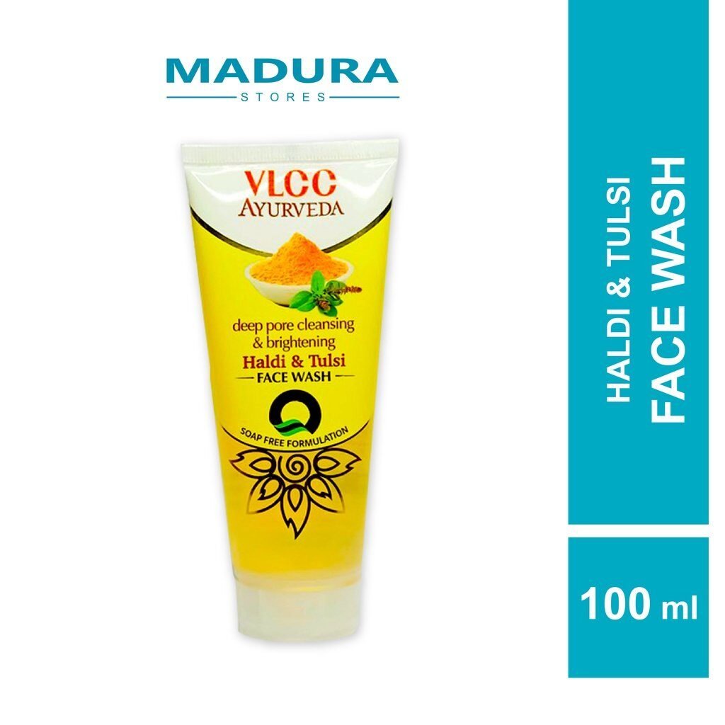 VLCC Ayurvedic Deep Pore Cleansing & Brightening Haldi & Tulsi Face Wash 100ml
