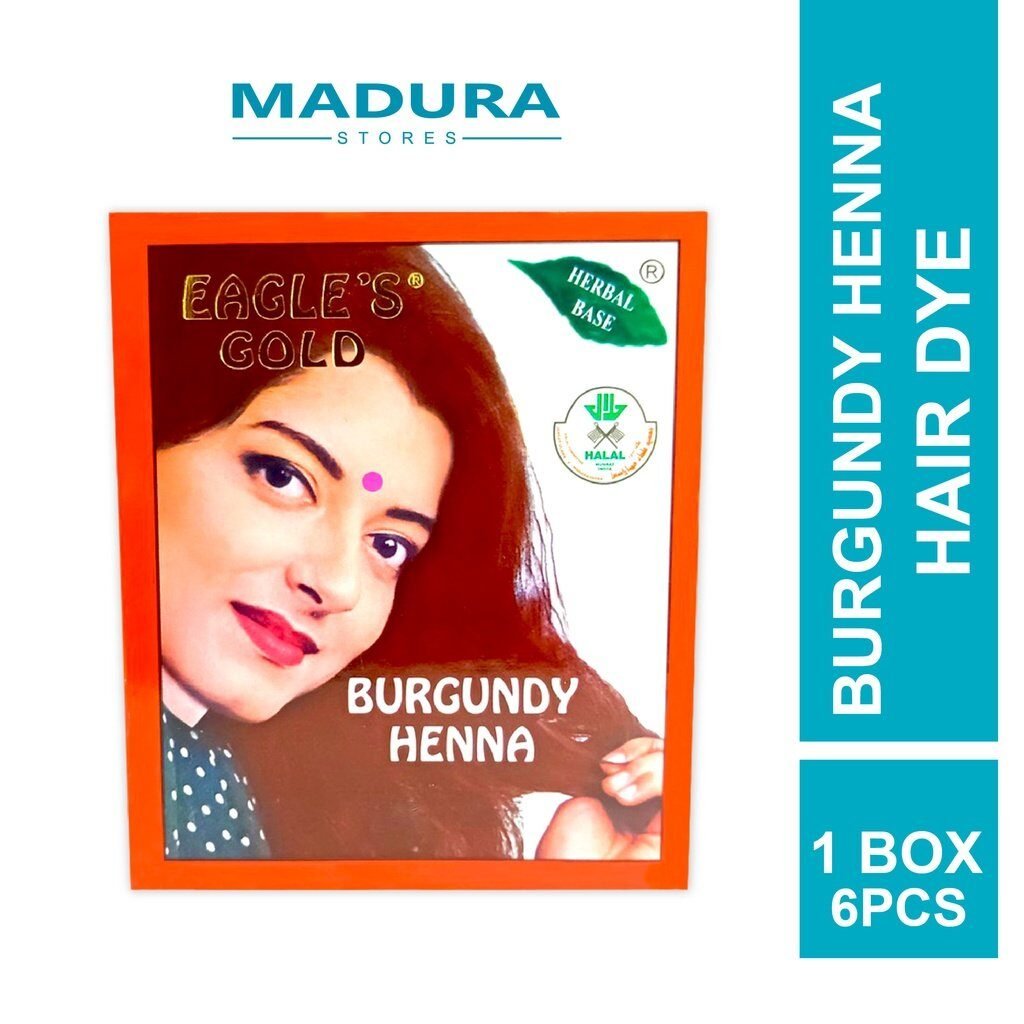Eagles Gold Burgundy Henna Hair Dye (1Box x 6pcs)
