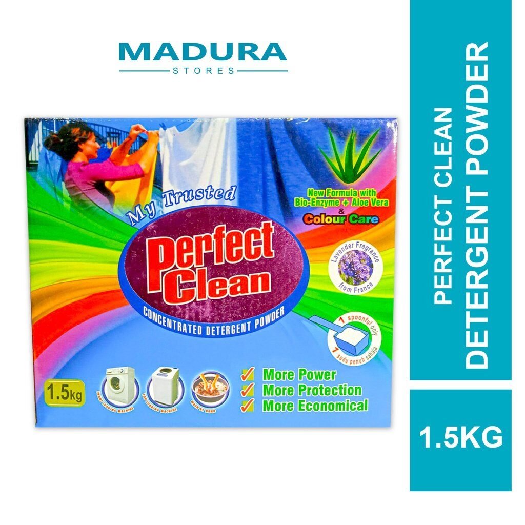 Perfect Clean Concentrated Detergent Powder 1.5KG (Serbuk Pencuci)