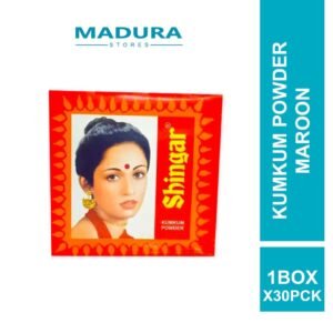 Shingar Kumkum Powder Maroon (30 pack in 1 Box)