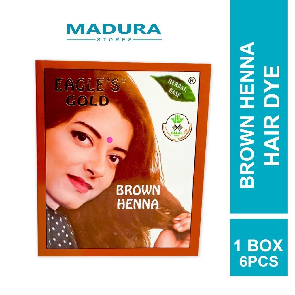 Eagles Gold Brown Henna Hair Dye (1Box x 6pcs)