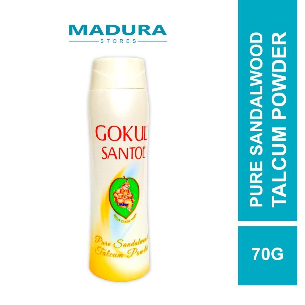 Gokul Santol Pure Sandalwood Talcum Powder 70g (Bedak Talkum)