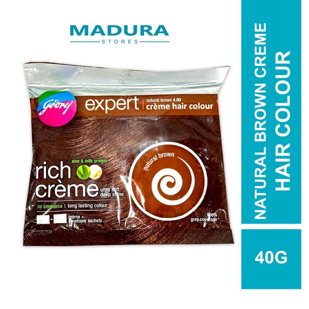 Godrej Expert Rich Creme Hair Colour 20g (Natural Brown)
