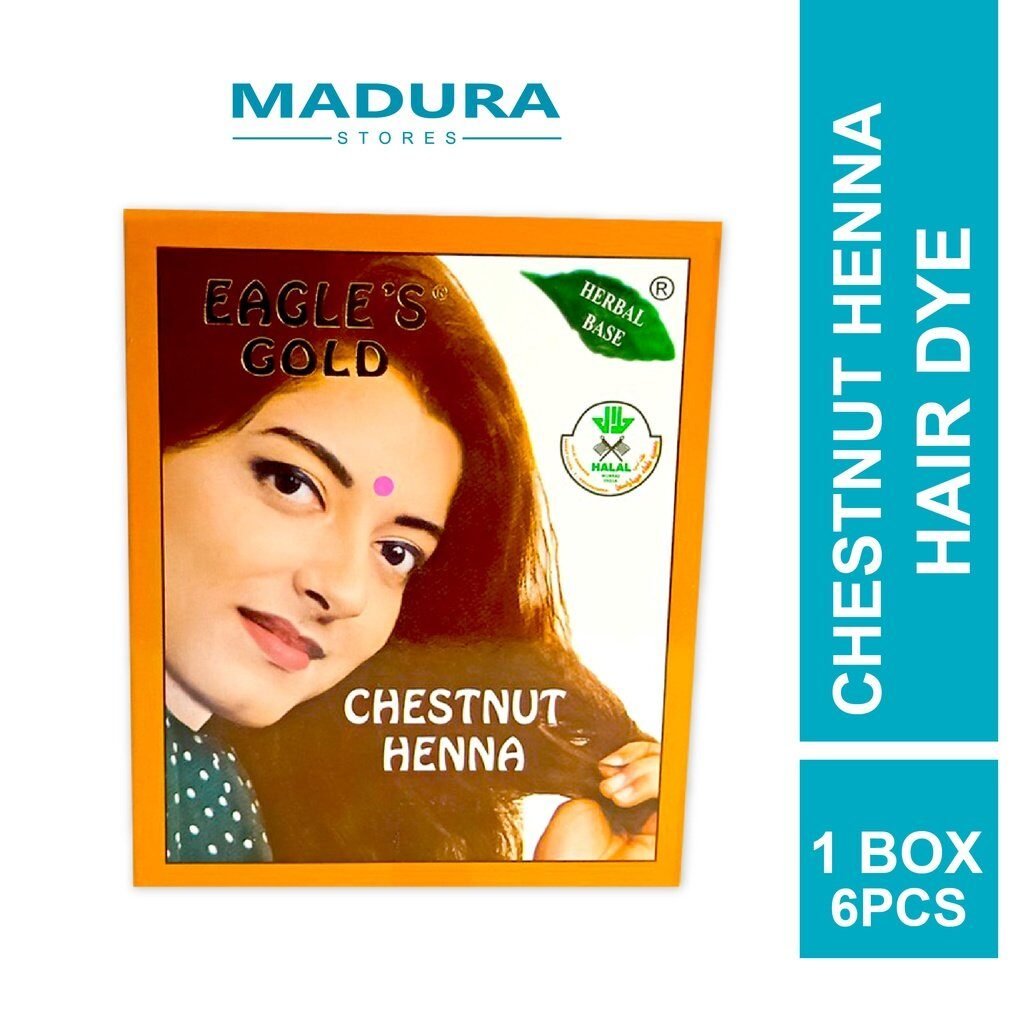 Eagles Gold Chestnut Henna Hair Dye (1Box x 6pcs)