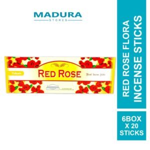 Tulasi Red Rose Flora Incense Stick (6 Units x 20 Sticks)