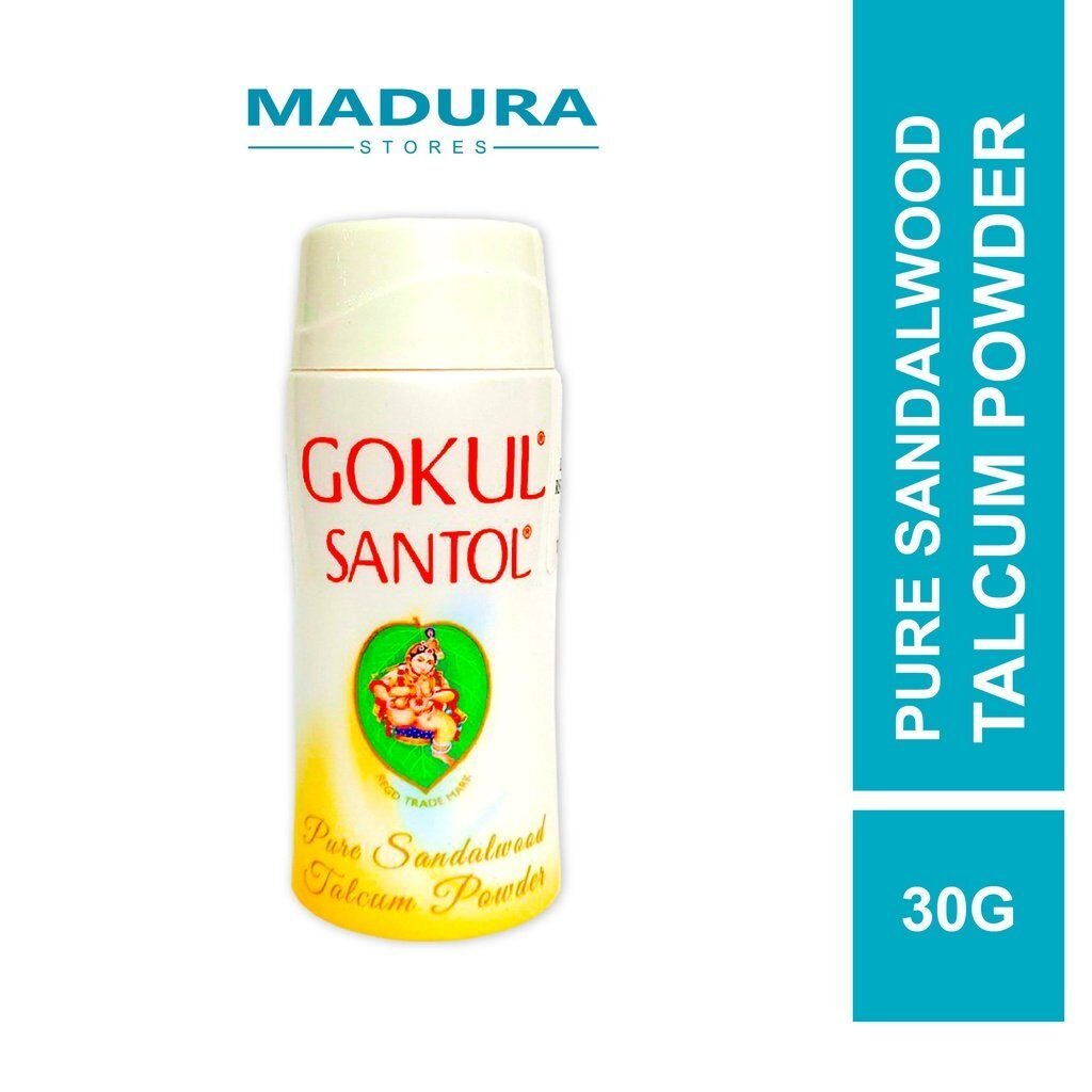 Gokul Santol Pure Sandalwood Talcum Powder 30g (Bedak Talkum)