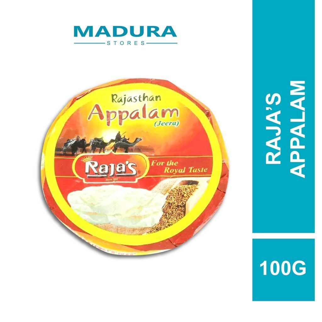 Raja's Rajasthan Applam (Jeera) 100g (Keropok Papadum)