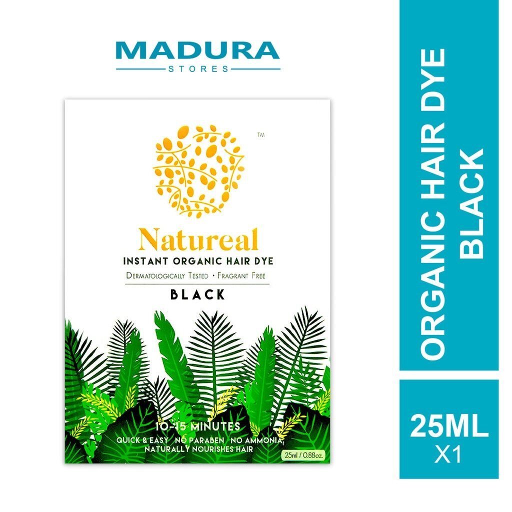 Natureal Instant Organic Hair Dye (Black) (1x25ml)