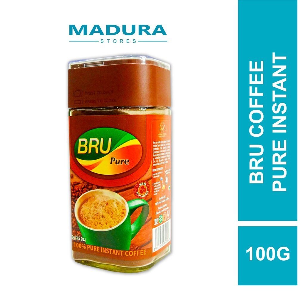 Bru Pure Instant Coffee (bottle)100g (Kopi)