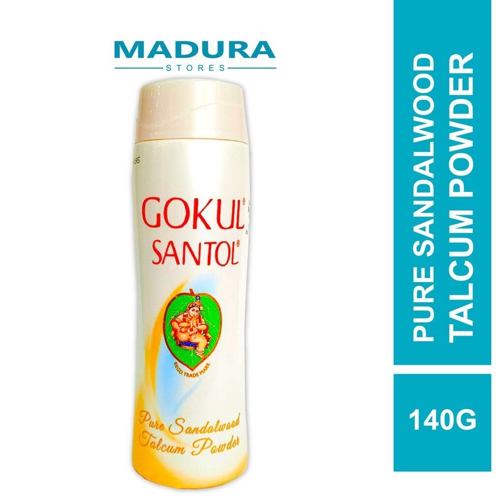 Gokul Santol Pure Sandalwood Talcum Powder 140g (Bedak Talkum)