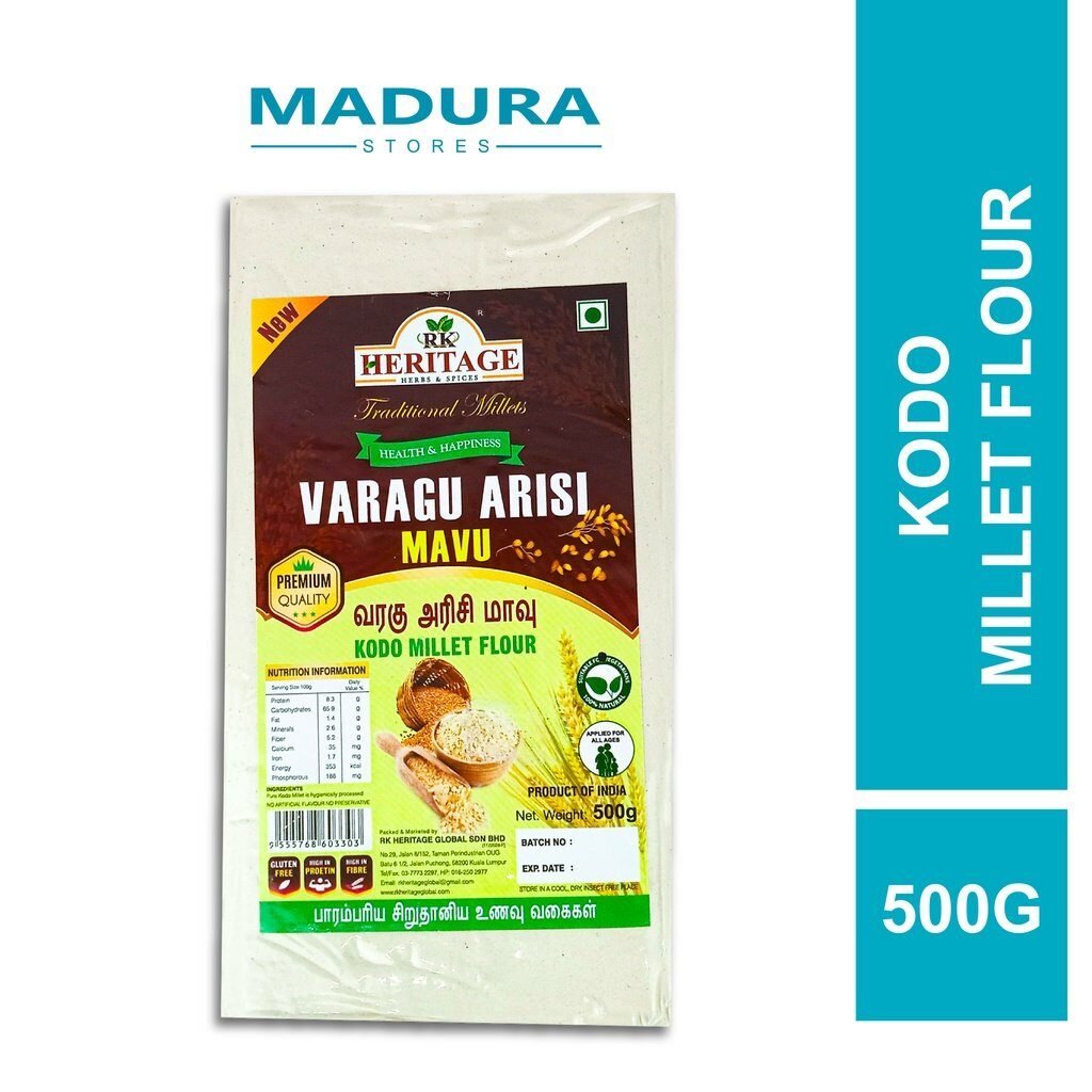 RK Heritage Varagu Arisi Mavu Kodo Millet Flour 500g / Tepung Millet Kodo / Madura