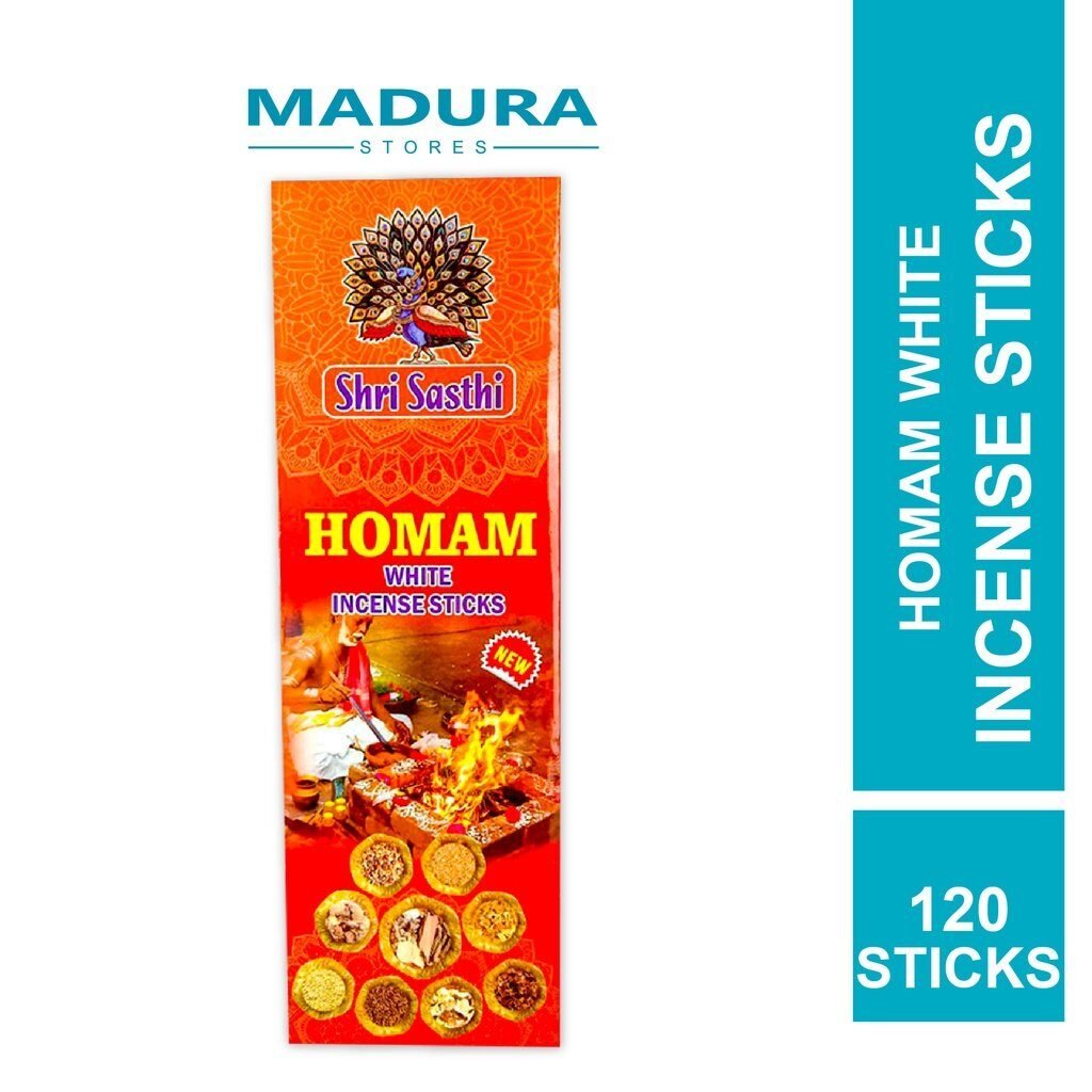 Shri Sasthi Homam White Incense Sticks 120 Sticks