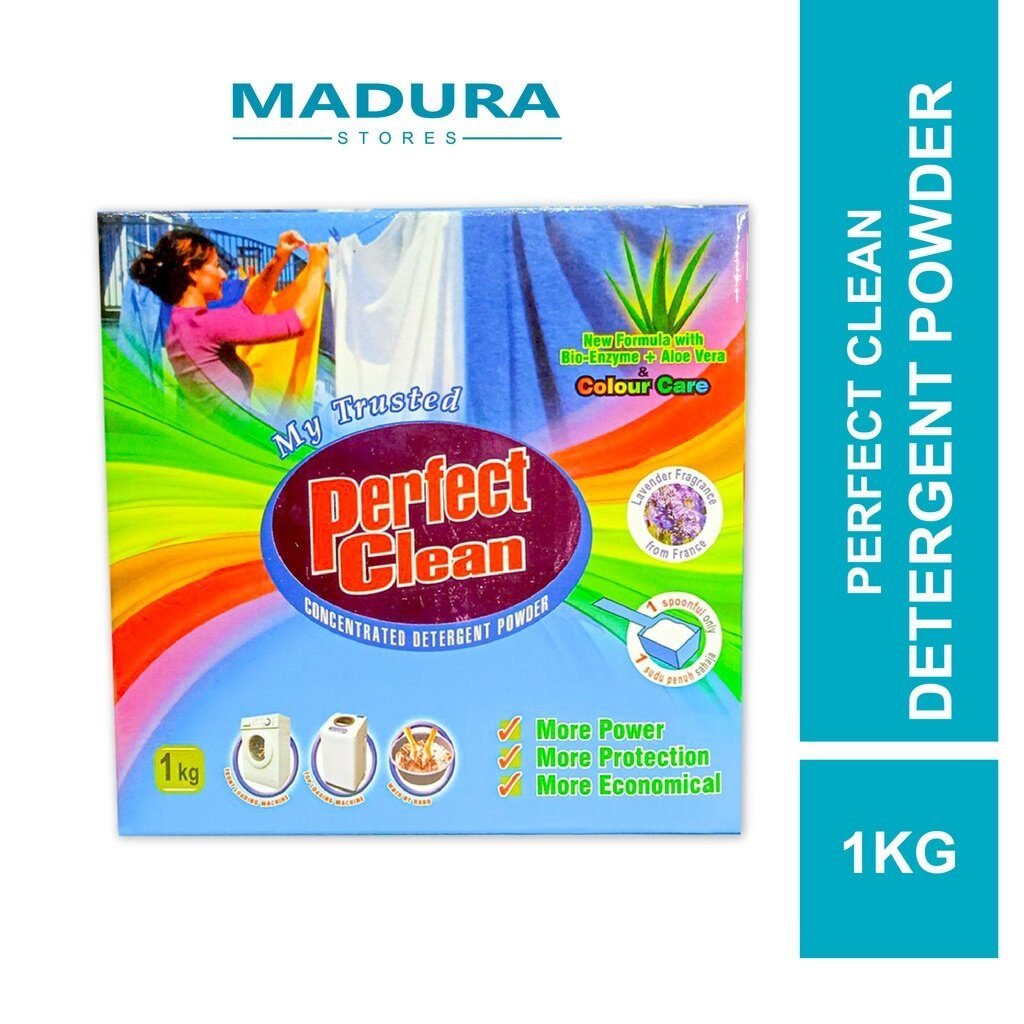 Perfect Clean Concentrated Detergent Powder 1KG (Serbuk Pencuci)